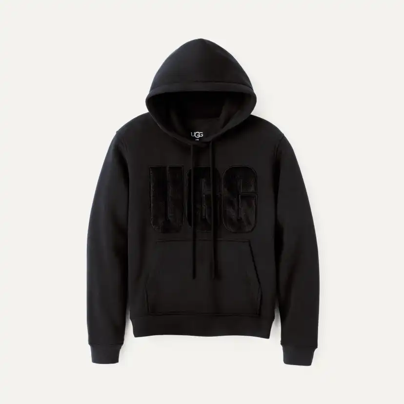 UGG  Rey Fuzzy Logo Hoodie ブラック UGG Rey Fuzzy Logo Hoodie | Foot Locker